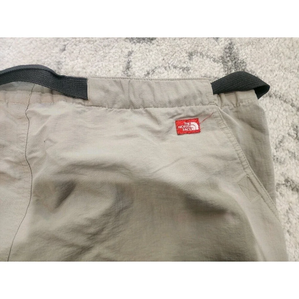 The North Face Paramount Peak Cargo Hiking Shorts Mens Large Khaki Belted Nylon